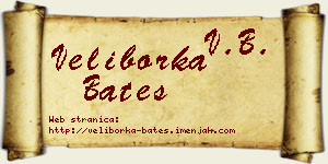 Veliborka Bates vizit kartica